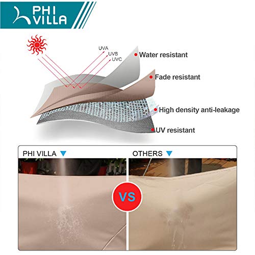 PHI VILLA 13ft Outdoor Market Umbrella Double-Sided Twin Large Patio Umbrella with Crank - Image 5