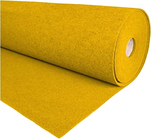 Mugar- Alfombras para Eventos y Celebraciones de Todo Tipo- Alfombras Pasilleras para Festejos y Ocasiones Especiales de Diversos Colores- 1 Metro de Ancho (1 x 10 Metros, Amarillo (17))