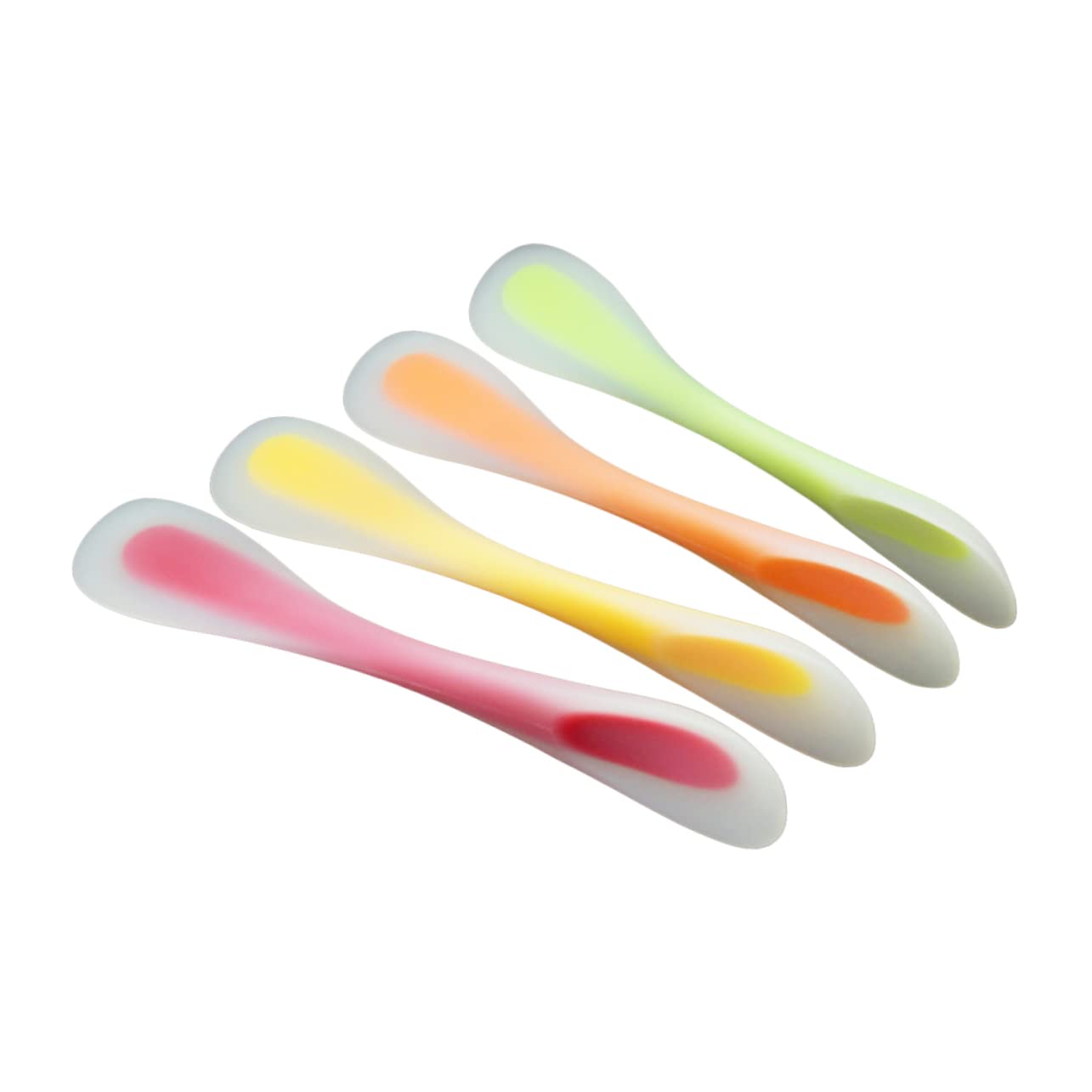 Zerodeko Spatola in Silicone a Doppia Testa per Dolci, 4 Pezzi | Traslucida, Forma Cucchiaio Integrata, Facile da Pulire, per Modellare e Raschiare in Cucina Colore Casuale