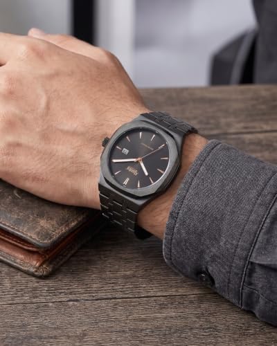 Image of Ajanta Quartz Vertex Dial Stainless Steel Date Display Watch for Men