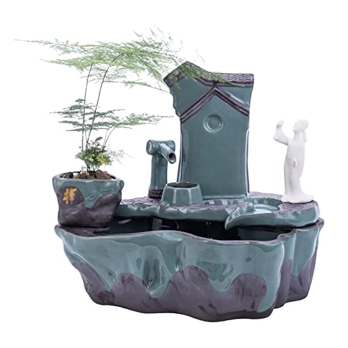 Fontaine à eau de bureau TUSUOD avec atomiseur et décorations zen