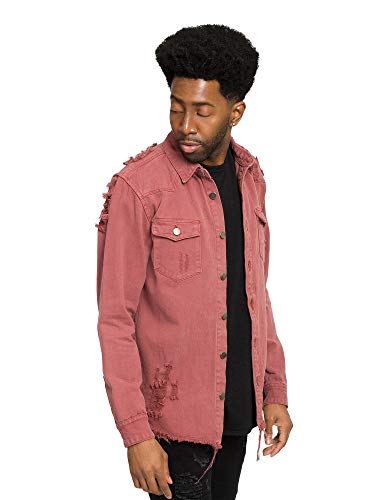 Image of VICTORIOUS Men's Distressed Denim Jacket