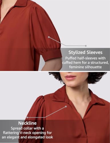 Image of Symbol Premium Women's Polyester Collared Top | Regular Fit | Desk-to-Dinner (Available in Plus Sizes)