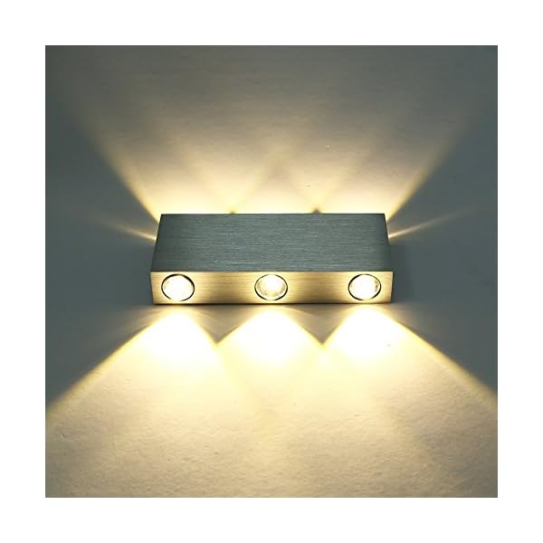Modern Aluminum 6 LED 6W Up Down Wall Lights for Living Room Bedroom - Image 3