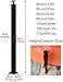 Glass Banister Railing Post Deck Balustrade System Indoor Square Stairway Balusters Railing Spindles Post, Heavy Duty Matte Black Iron Balustrade Pole for Platform Deck Porch, 27 29 31 33 35 37 39 41