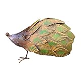 Garten Igel Statue - Metall Tierfigur für Außen Heimlandschaft | Körper aus Stahlguss mit Schutzschicht, realistische, stabile Montageplatte für Hof, Terrasse, Ausstellungsstück