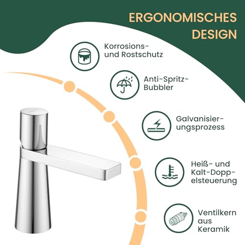 Robinet de lavabo compact idéal pour optimiser l'espace des toilettes d'invités - 7
