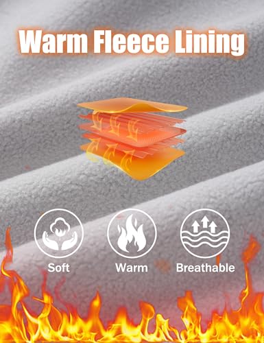 MAGCOMSEN Women's Long Fleece Lined Jackets Warm Winter Windbreaker Rain Coat Hooded Softshell Windproof Insulated4