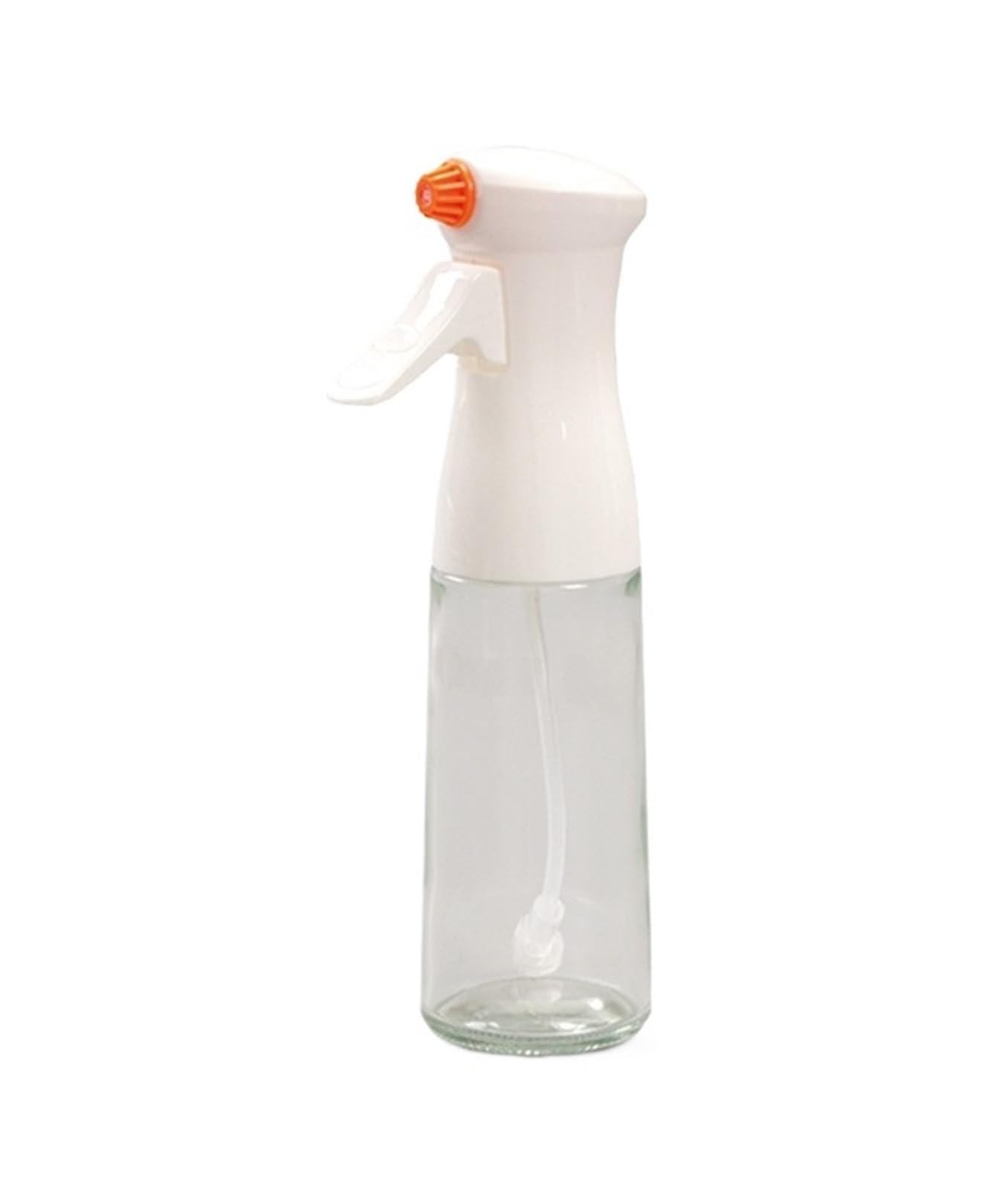 NGTFDCP Oil Dispenser, Glass Oil Sprayer Bottle For Cooking 200ml Spray Press Pump Air Fryer BBQ Kitchen Mister for Air Fryer, Salad(White)