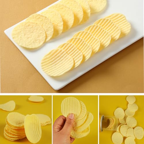 Mellshy 12 peças de simulação de batatas fritas artificiais realistas, salgadinhos, modelo, fotograf