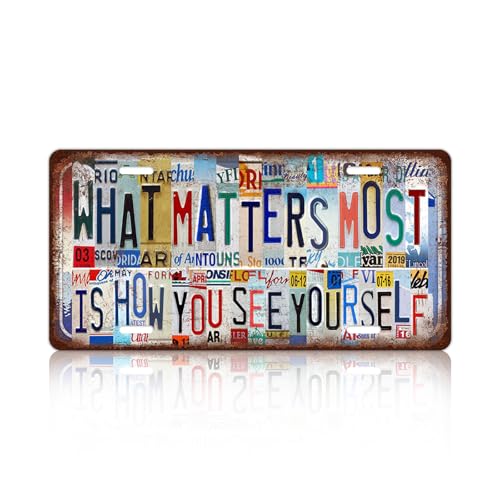 Vintage License Plate Wall Decor What Matters Most Is How