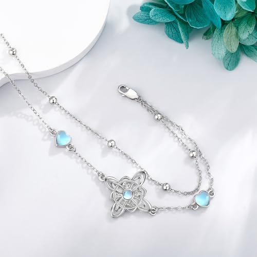 Witches Knot Bracelet Sterling Silver Witches Knot Heart Bracelet Witchy Jewelry Gifts for Women3