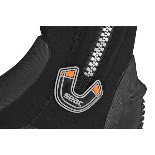 SEAC Basic HD, Füßlinge aus 5 mm Neopren und Fester Laufsohle, schwarz, L