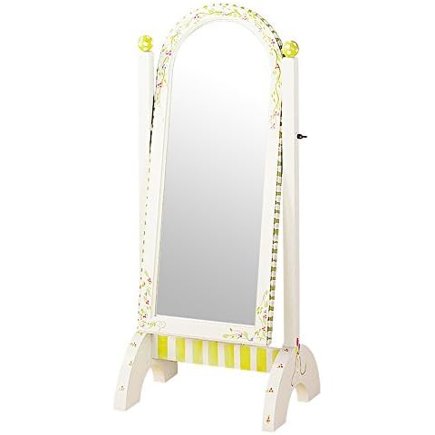 Teamson Design Corp Fantasy Fields - Alphabet Hand Crafted Kids Wooden Standing Mirror Cover