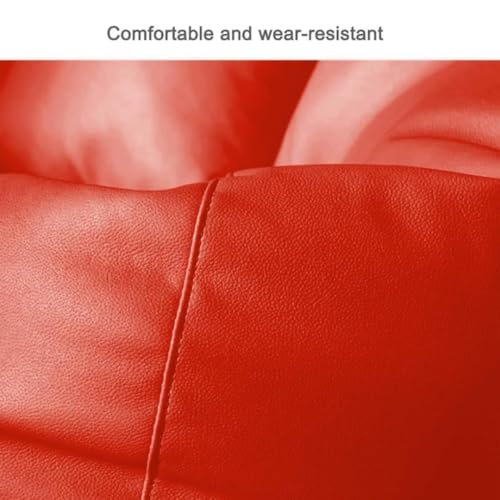 Image of IVIKA 4XL Bean Bag with Beans Filled | Gaming Chair | Premium Leatherette, Double Stitching | for Lounge & Bedroom | (4XL - Red)