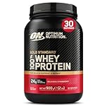 Optimum Nutrition Gold Standard 100% Whey Muscle Building and Recovery Protein Powder With Naturally Occurring Glutamine and BCAA Amino Acids, Delicious Strawberry Flavour, 30 Servings, 900 g