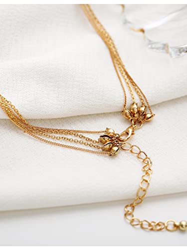 Moon Layered Necklace in Gold