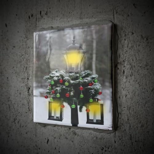 3dRose Christmas Decorated Holiday Lamppost Lanterns 6 Inch Ceramic Tile image 5