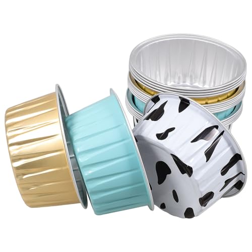 TOYANDONA 15 pezzi Teglie in Alluminio per Dolci Stampi Muffin Piccoli Resistenti e Distribuzione Calore Uniforme per Forno Feste e Casa