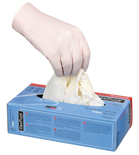 Honeywell 4580195-07 DexPure 801-95 Non Powdered Disposable Nitrile Gloves, Blue Colour, Certified for Food Contact, Good Mechanical Resistance, Size 07 (BOX of 50 Gloves/25 Pairs