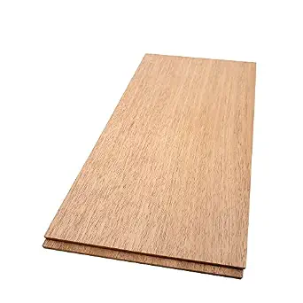 Mahogany Hardwood Planks - 2-Pack, 1/4'' (6mm), Unfinished Wood for Crafts and Gifts