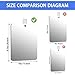 Small Shatterproof Fogless Shower Mirror for Shaving (7.8 x5.8 Inch ) No-Fog Waterproof Wall Mounted Bathroom Accessory, Hanging Anti-Fog Shaving Mirror for Men, Perfect for Camping and Travel Use