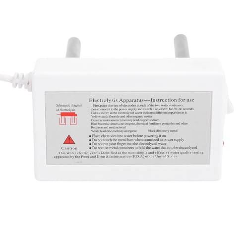 Jonlaki Electrolizador de Prueba de Calidad del Agua, Analizador TDS Portátil con Seguridad Integrada, Fácil de Transportar para Uso Doméstico y Exterior (Enchufe Europeo 220V)