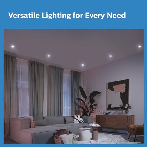 Image of Philips 7 Watt Black Reflector LED Ceiling COB Round Spot Light with Focused Beam | Cut Out: 75mm | Cool Day Light, Pack of 24 (Deco Bright)