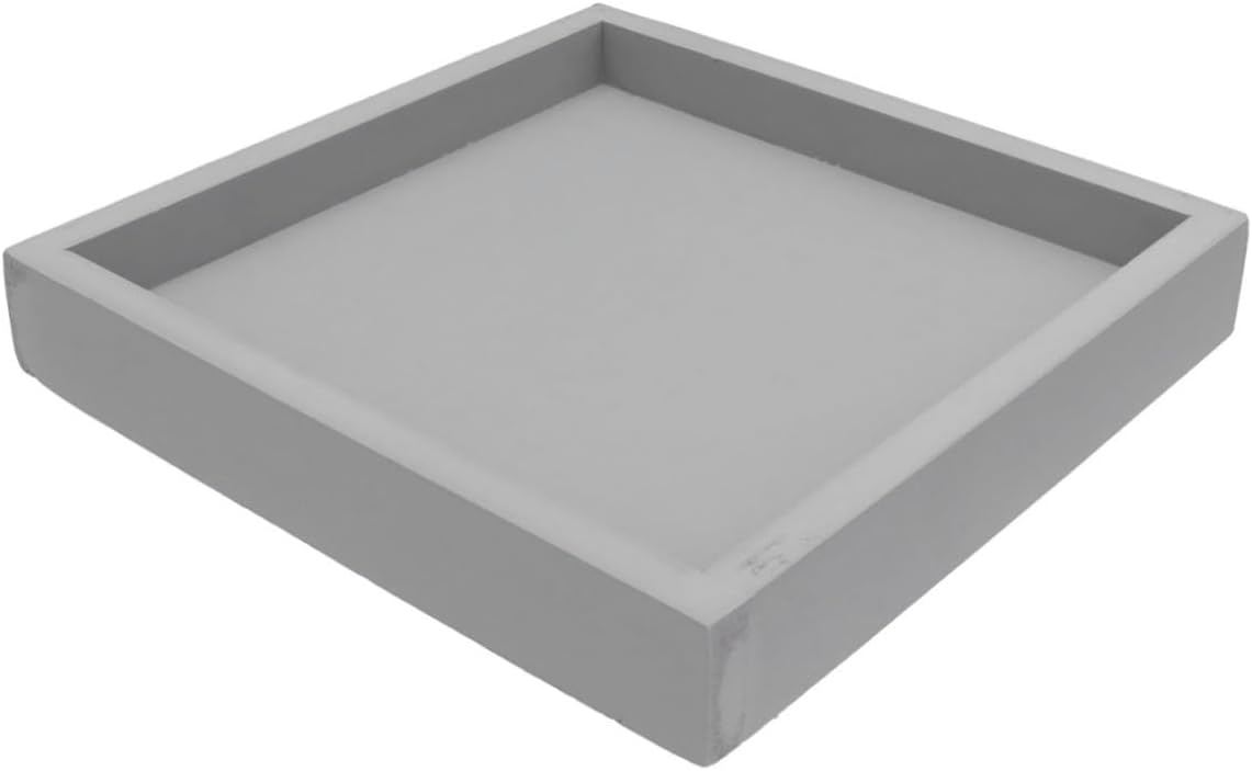 Cabilock Plant Saucer Plastic Plant Tray Flower Pot Saucer for Indoors Accessories Grey Interior 20x20cm