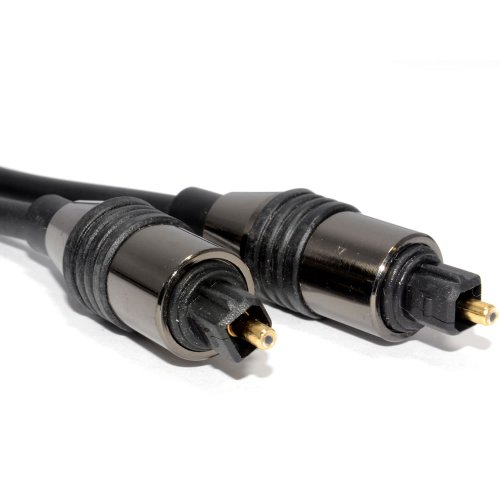kenable Black TOS Link TOSLink Optical Digital Audio Cable 5mm Lead 15m [15 metres]
