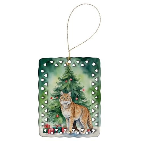 Caroline's Treasures Highlander Lynx Cat by The Christmas Tree Porcelain