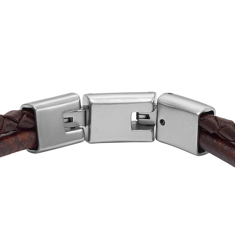 Fossil Pulsera para hombre en acero o piel con cierre desplegable