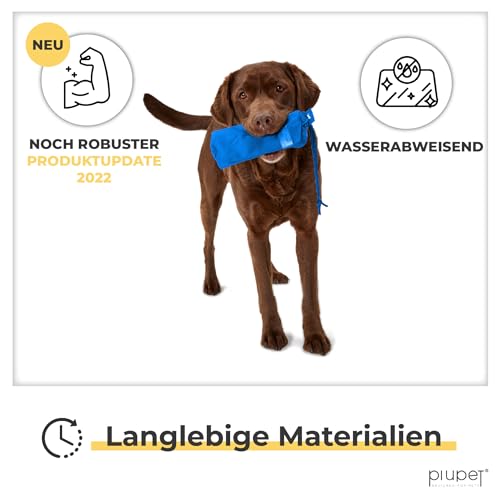 PiuPet® Futterbeutel Hunde I Befüllbarer Apportierbeutel für Hunde I Futterdummy Hundetraining I Futterbeutel Hundetraining I Futterbeutel Hundetraining klein (Blau)