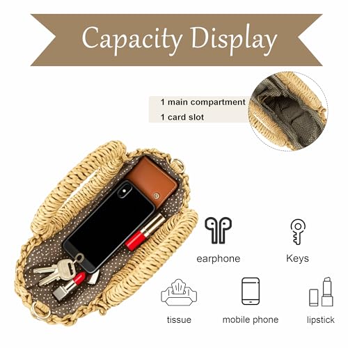 jessie Straw Bag for Women Summer Shoulder Bag Small Beach Crossbody Purse Woven Tote Handbag for Vacation Beach4