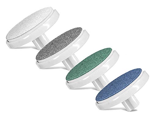 Replacement Discs for Bellasonic 4-in-1 Rechargeable Electric Nail File Set with Patented Oscillating Head – Shape, Smooth, Buff & Shine Nails | Remove Cuticles & Calluses (1 Set)