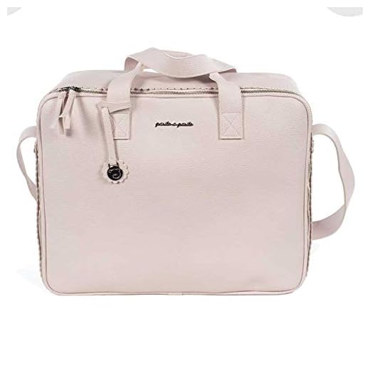 Pasito a Pasito. Maleta Bebé Biscuit. Bolsa de Maternidad para Hospital/clínica Fabricada en Eco-Leather Tipo Vacuno Color Rosa. Medidas 46 X 37 X 17 cm.