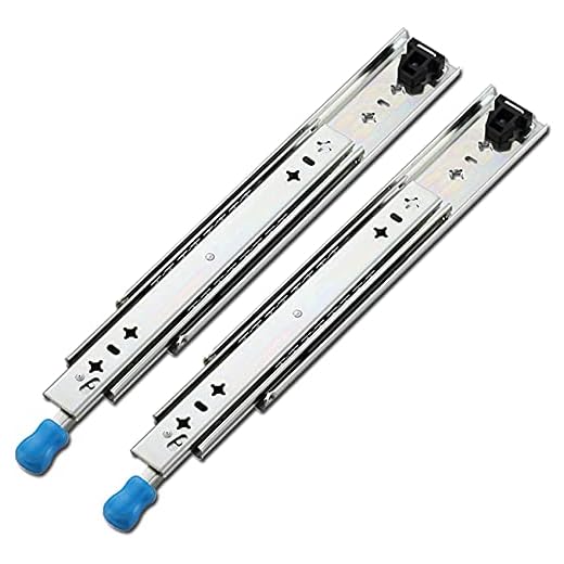 2 stycken Heavy Duty Lådslider med lås, Push to Open Lådslider, Full Extension, Sidomonteringssystem, Lämplig för modifierad bil Finns i 10''~60'' längder (storlek: 46 tum/115 cm)