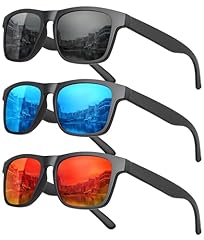 (3 Pack) Black/Ice Blue/Red