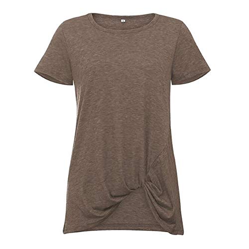 Preisvergleich Produktbild FrüHling Und Sommer Damen Rundhalsausschnitt Lose Batik Geknotete Kurzarmhemd T-Shirt