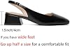 Tacones de Tacón Grueso y Bajo Mostrin para Mujer, Estilo D'Orsay Slingback, Punta Cuadrada Cerrada, para Trabajo, Oficina y Uso Diario 8