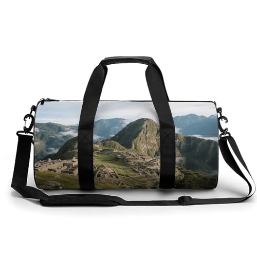 Machu Picchu Duffel Bag for Travel, Gym, and Sports