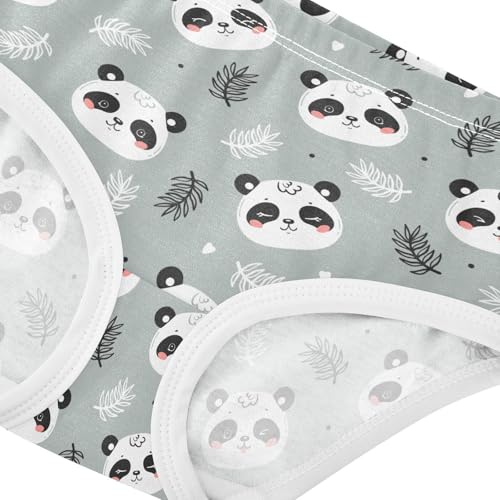 Little Girl Underwear Toddler Panties Kids Undies Panda Cartoon Leaves Soft Cotton Briefs 2T-8Y4