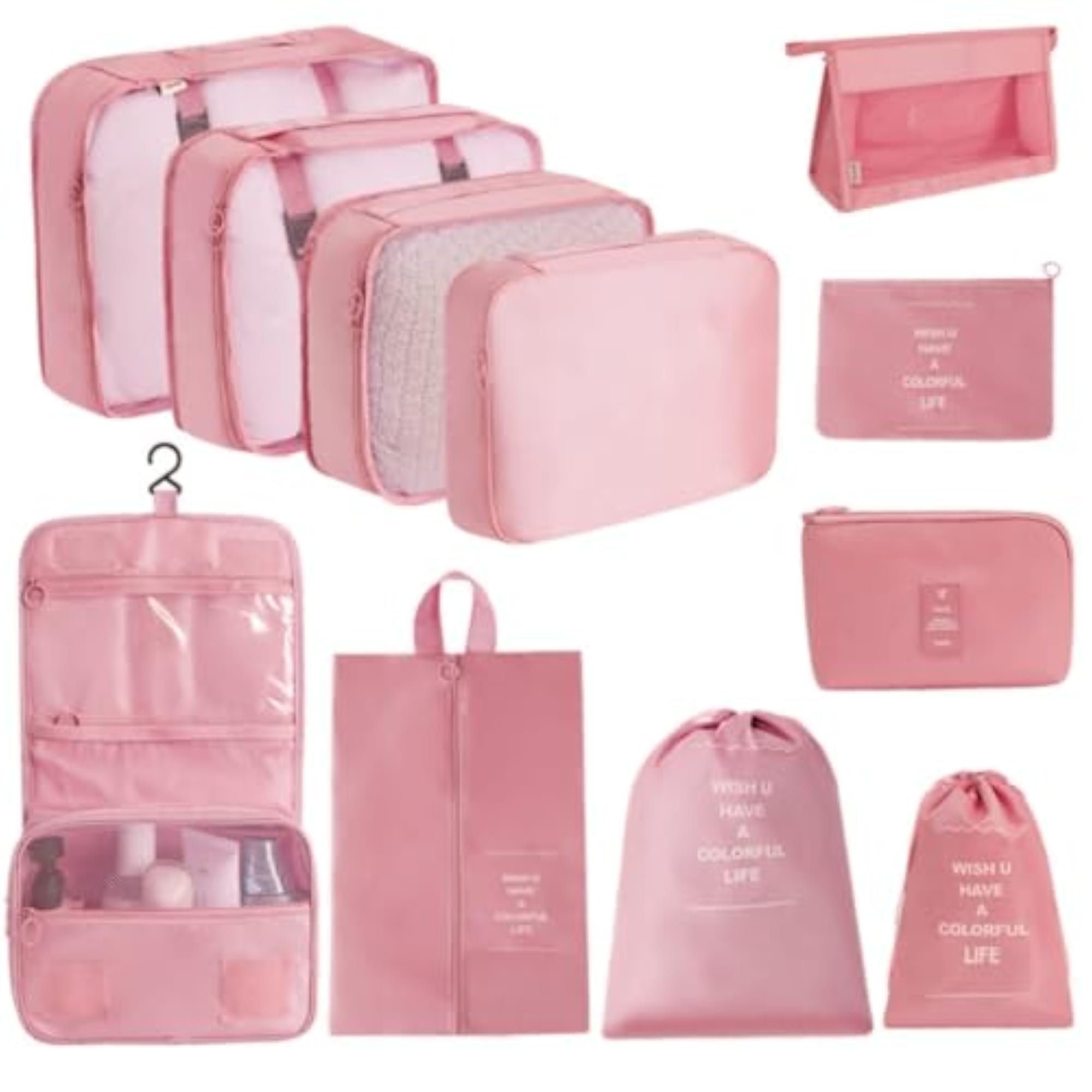 11 Pieces Lightweight Luggage Organizer Bags with Toiletry Bag