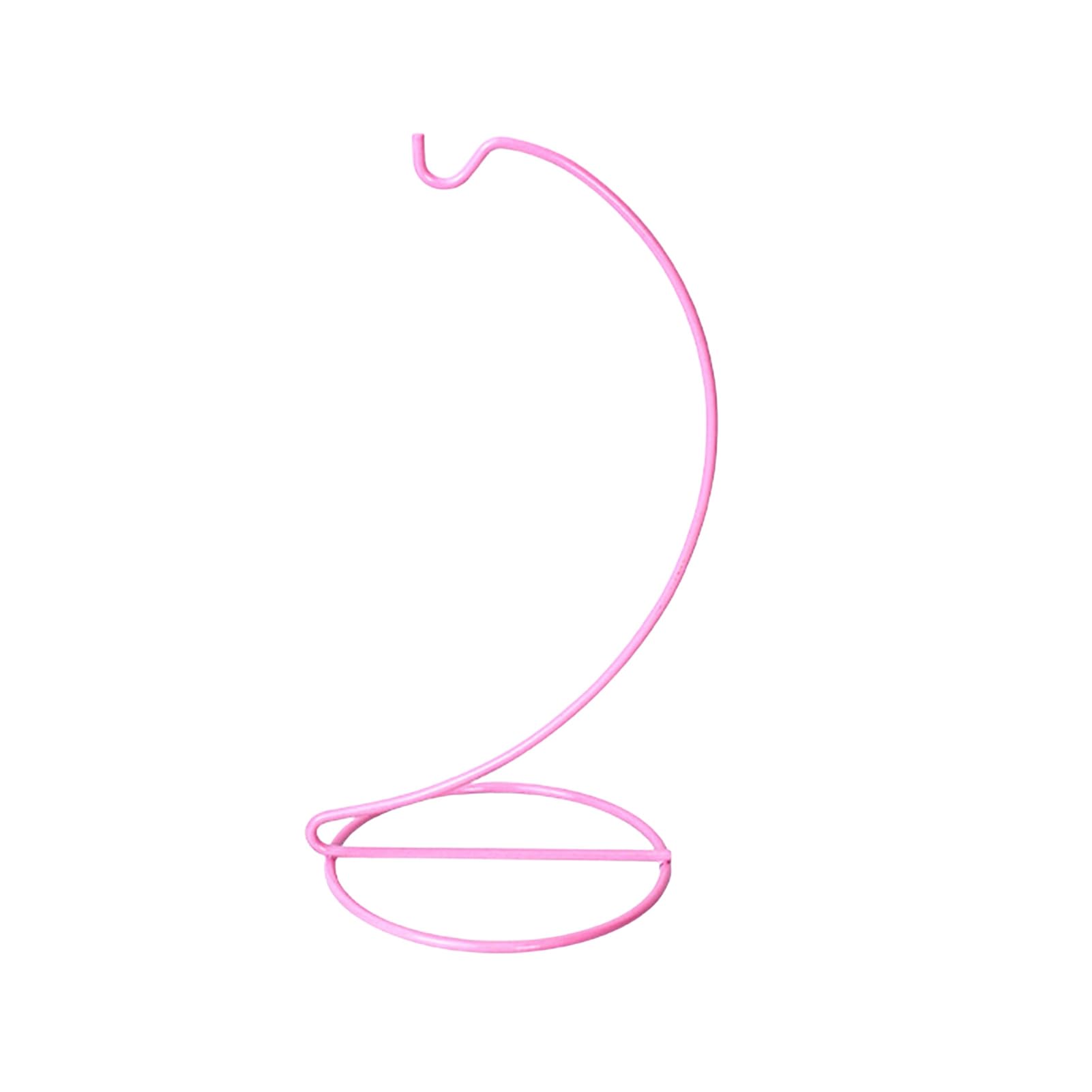 Wilitto Glass Ball Hanger Hanging Plant Stands Ornament Stand Holder for Balls Spiral Design Iron Rack Air Terrarium Wedding Home Office Garden Pink