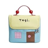 化粧品袋 小さな家の化粧品袋 ポータブル 女性用ハンドバッグ 大容量収納 洗える (チーズシーソルト)