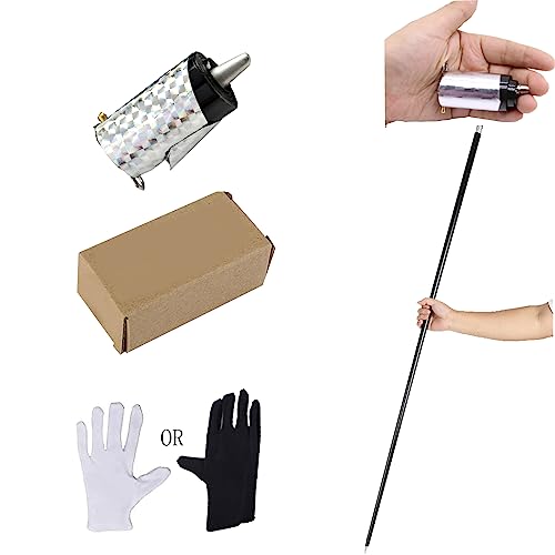 sumrica Magic Pocket Staff for Professional Magician Stage Portable,Pocket Arts Staff Magic Tricks Accessories (110-130CM Black)