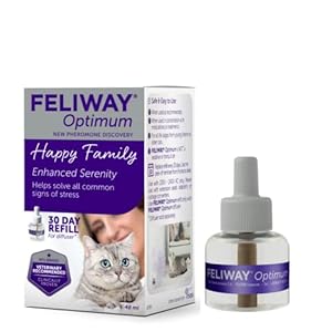 FELIWAY Optimum refill, the best solution to ease cat anxiety, cat conflict and stress in the home,48 ml (Pack of 1)