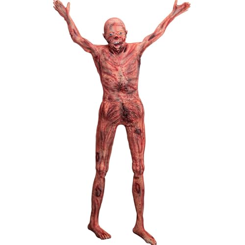Halloween Bloody Dead Body - 4.8ft Latex Skinned Hanging Corpse Torso Props for Haunted House Zombie Halloween Party Decoration(1Piece)