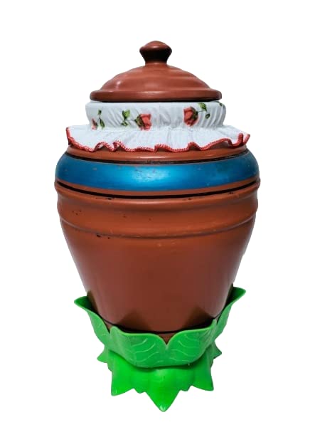 KRISHANG INTERNATIONAL Beautiful Matka Cover with Rubber Grip Size Adjustable Made with 100% Cotton Washable and Reusable Cloth Set-2Piece (Multicolor)