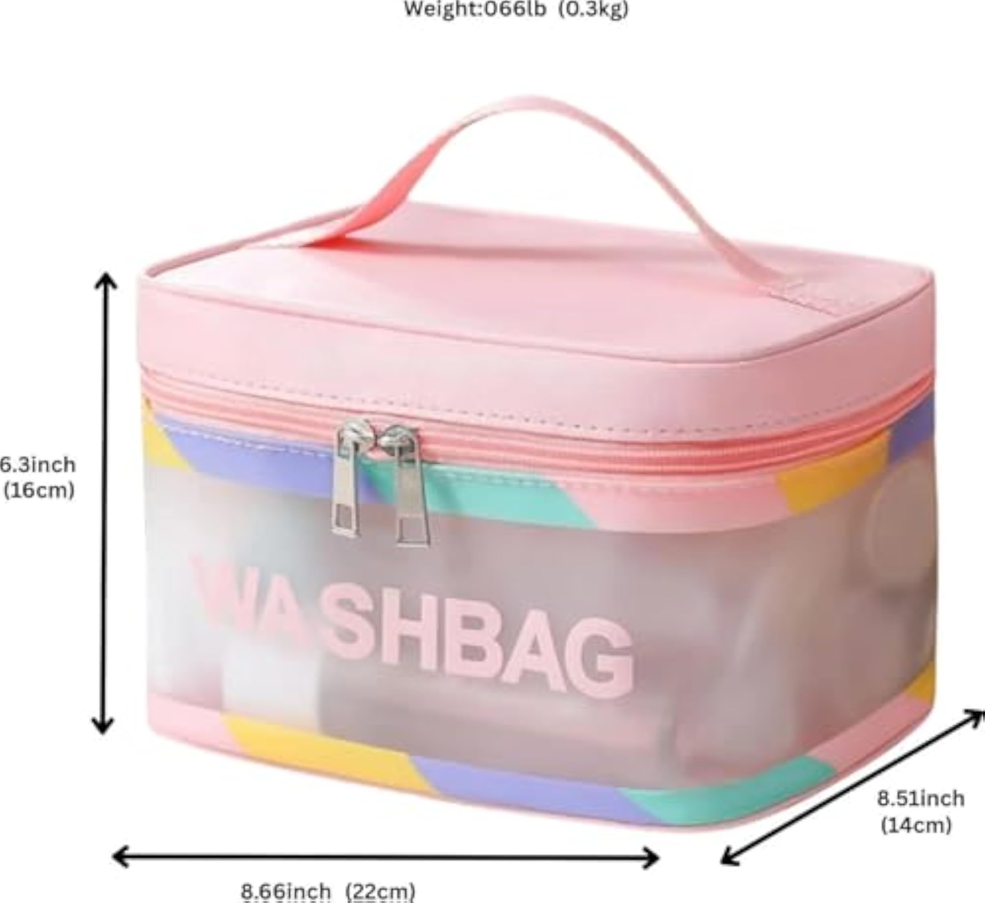 Transparent Makeup Wash Bag for Women, Large Capacity